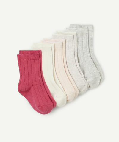 CategoryModel (8821753348238@44329)  - Lot de 5 chaussettes bébé fille en coton bio