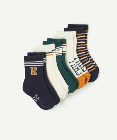 CategoryModel (8821755773070@97)  - pack of 5 colorful and striped baby boy socks