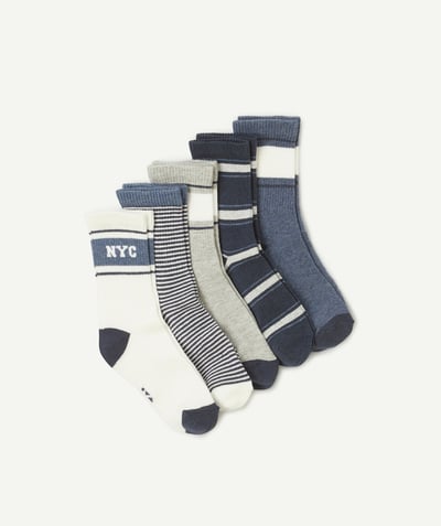 CategoryModel (8821762490510@796)  - Lot de 5 chaussettes garçon motifs rayés