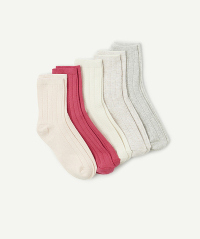 CategoryModel (8824928927886@20)  - Pack of 5 organic cotton socks for girls