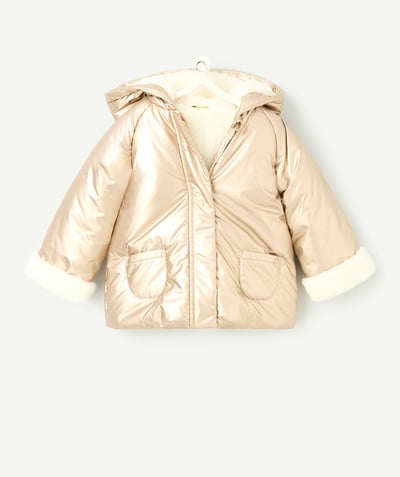 CategoryModel (8826108674190@7)  - baby girl jacket in recycled padding with pink gold hood