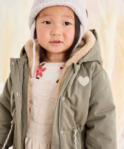 CategoryModel (8825486672014@134)  - Blouson bébé fille kaki et beige avec doublure