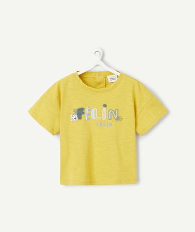 CategoryModel (8821752889486@4204)  - baby boy short-sleeved t-shirt in yellow organic cotton