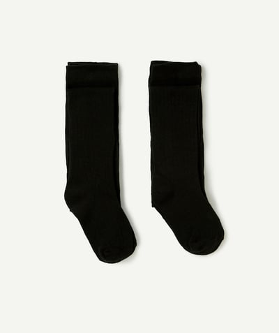 CategoryModel (8821759901838@505)  - set of 2 pairs of black knitted tights for girls