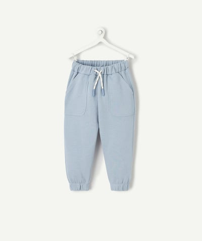 CategoryModel (8821755314318@1434)  - baby boy jogging pants in pastel blue organic cotton