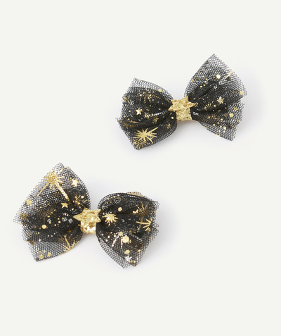 CategoryModel (8821758066830@3323)  - Barrettes fille en tulle noir étoilé