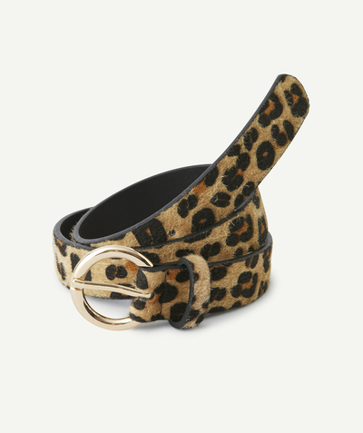 CategoryModel (8821760262286@2490)  - ceinture fille imprimé léopard et boucle dorée