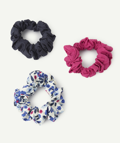 CategoryModel (8821759934606@624)  - set of 3 plain and printed girl's scrunchies