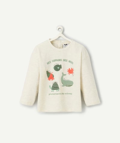 CategoryModel (8825518719118@5)  - t-shirt bébé garçon en coton bio écru thème animaux marin