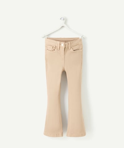 CategoryModel (8821758460046@1311)  - pantalon flared fille en fibres recyclées beige
