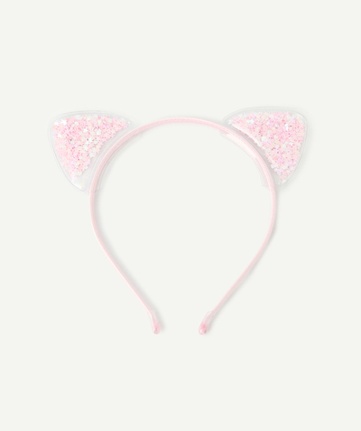 CategoryModel (8821761573006@30518)  - girl's cat ear headband with pink glitter