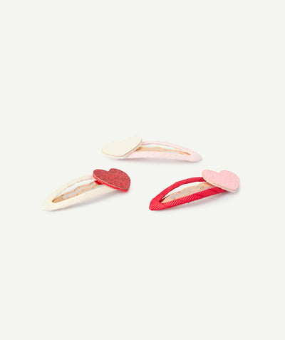 CategoryModel (8826175422606@299)  - set of 3 heart-shaped baby hair clips