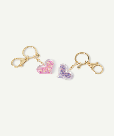 CategoryModel (8821761573006@30866)  - Duo of 2 girl key rings with glitter heart