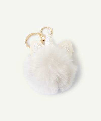 CategoryModel (8821761573006@30518)  - girl's key ring with pompom and unicorn ears and horns