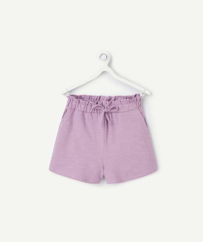CategoryModel (8821758722190@761)  - girl's shorts in pastel mauve organic cotton