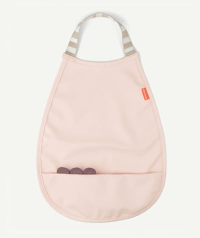 CategoryModel (8821770485902@59)  - baby girl pink elastic bib with pocket