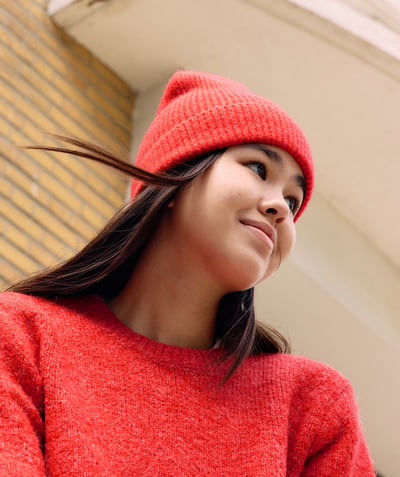 CategoryModel (8826175029390@178)  - Bonnet fille en fibres recyclées rouge