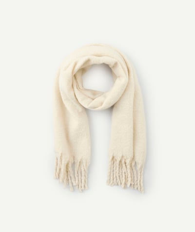 CategoryModel (8821764391054@1103)  - Girl's scarf in cream recycled fibres with bangs