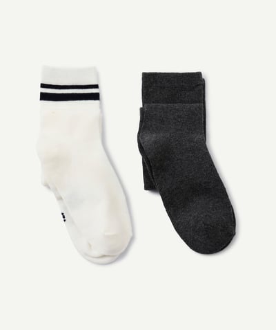 CategoryModel (8821765013646@196)  - set of 2 pairs of white and black knee-high socks