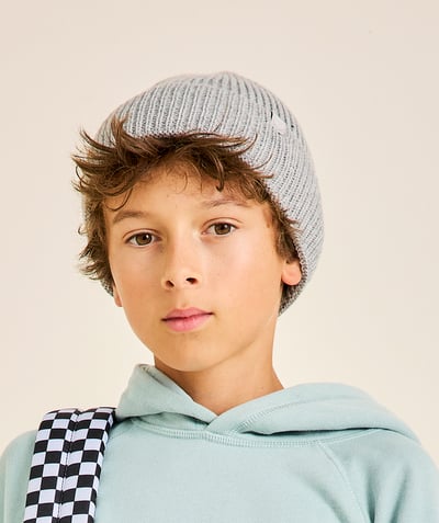 CategoryModel (8821764587662@21033)  - Bonnet garçon ado en fibres recyclées gris