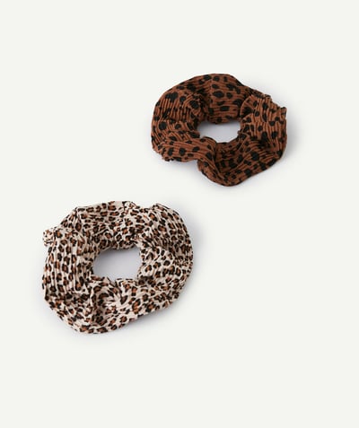 CategoryModel (8824929026190@714)  - set of 2 leopard print and brown girl scrunchies