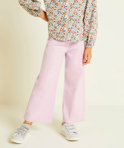 CategoryModel (8821761573006@30866)  - girl's wide-leg pants in pastel mauve recycled fibers