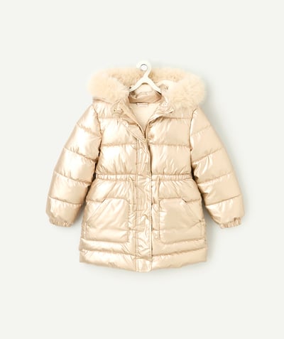 CategoryModel (8821761573006@30791)  - baby girl down jacket in metallic recycled padding and sherpa