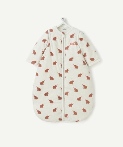 CategoryModel (8821755445390@64)  - Baby sleeping bag in velvet with bear-themed stuffing