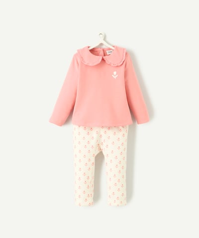 CategoryModel (8821750988942@1988)  - Sleep well baby girl set in pink and floral recycled fibers