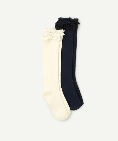 CategoryModel (8821761573006@30770)  - lot de 2 paires de chaussettes hautes avec broderies