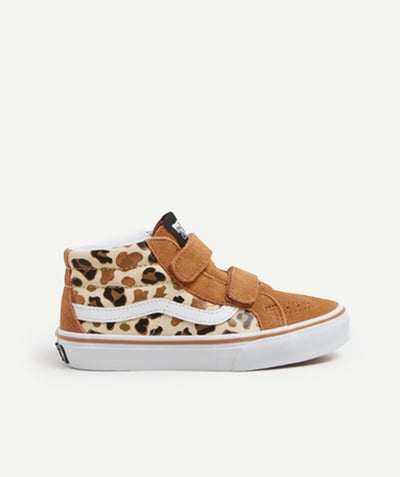 CategoryModel (8821772386446@221)  - SK8 REISSUE V LEOPARD PRINT MID HIGH-TOP SNEAKERS WITH VELCRO STRAPS FOR KIDS