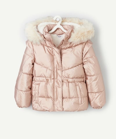 CategoryModel (8824765644942@325)  - Girl's pink-gold down jacket with hood