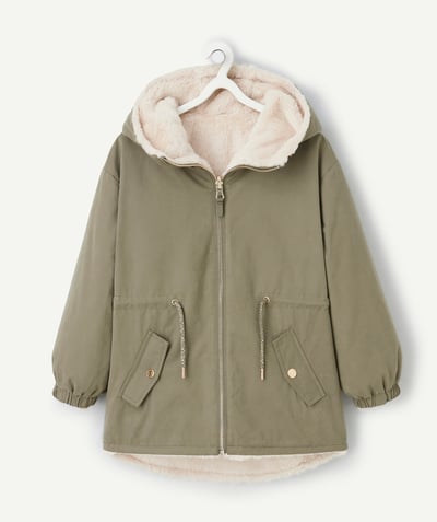 CategoryModel (8824928993422@14)  - khaki and white reversible parka for girls