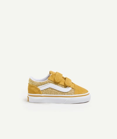 CategoryModel (8821772386446@229)  - YELLOW AND GLITTERY OLD SKOOL BABY SCRATCH SNEAKERS