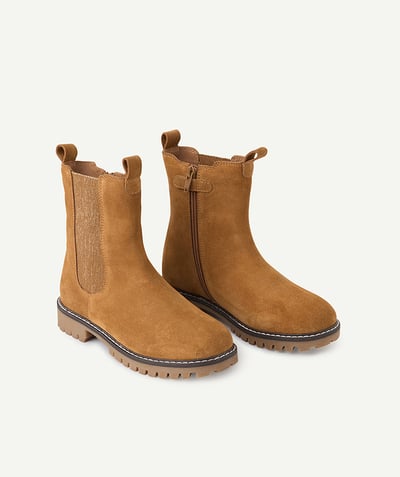 CategoryModel (8825061113998@10)  - bottes élastiquées fille en cuir marron