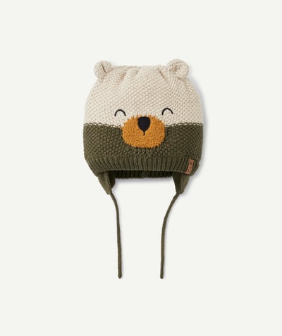 CategoryModel (8825846792334@85)  - Baby boy beanie in beige and khaki recycled fibers