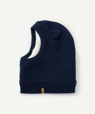 CategoryModel (8825846792334@85)  - Cagoule bébé garçon en fibres recyclées avec oreilles bleu marine