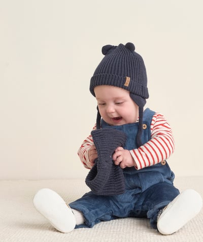 CategoryModel (8821755838606@32123)  - Baby boy snood in navy blue knit