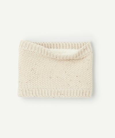 CategoryModel (8821756067982@179)  - baby boy knitted snood in beige recycled fibers