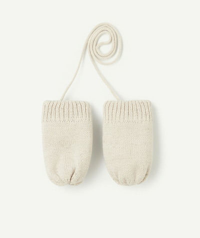 CategoryModel (8821754691726@1502)  - a pair of baby boy mittens in ecru recycled fibres