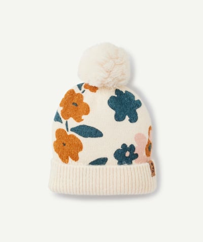 CategoryModel (8821754134670@245)  - Bonnet bébé fille en fibres recyclées à fleurs