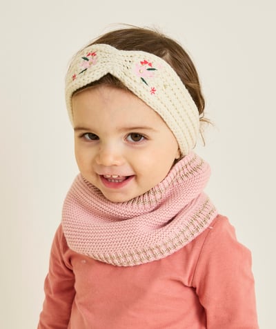 CategoryModel (8825813860494@60)  - Snood bébé fille rose maille douce