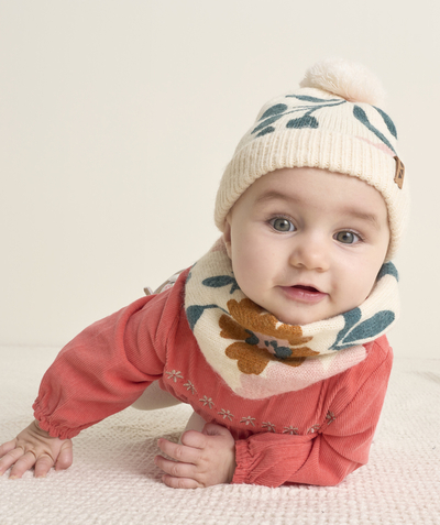 CategoryModel (8824667504782@255)  - Snood bébé fille en fibres recyclées à fleurs colorées roses