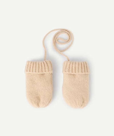 CategoryModel (8824928927886@20)  - Baby girl mittens in beige recycled fiber