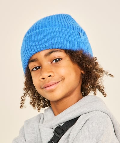 CategoryModel (8826469220494@91)  - boy's recycled fiber beanie blue