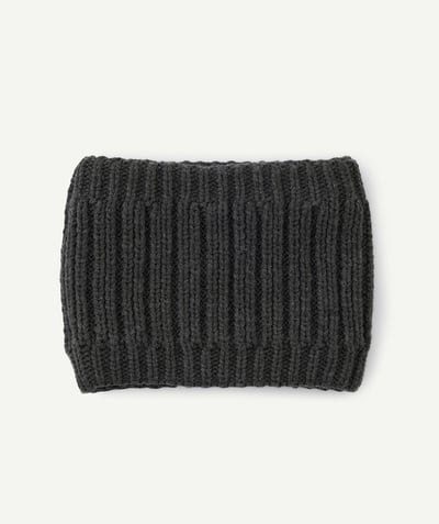 CategoryModel (8824765644942@327)  - Snood garçon tricoté en coton bio noir