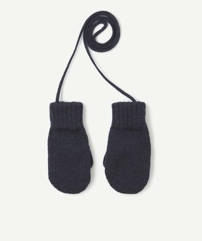 CategoryModel (8824765644942@325)  - Boys' wool and recycled fiber mittens navy blue