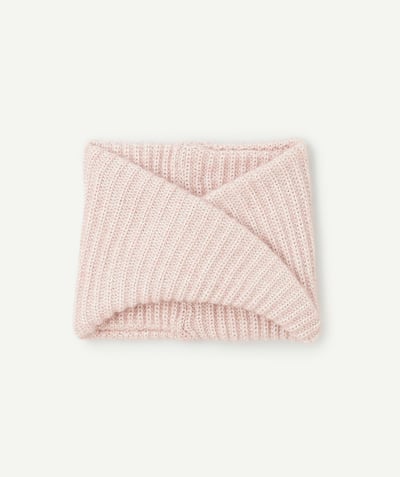 CategoryModel (8826174963854@122)  - Snood fille en fibres recyclées rose pâle