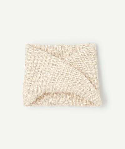 CategoryModel (8825715556494@6)  - snood en tricot fille en fibres recyclées écru