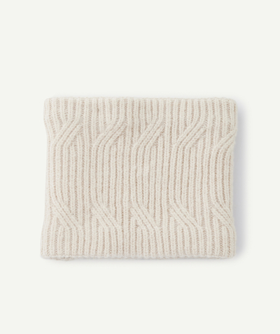 CategoryModel (8821760917646@357)  - Snood fille tricoté crème en fibres recyclées